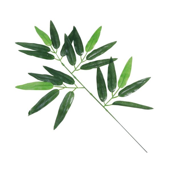 

12-piece nontoxic decorative safe natural lifelike artificial green bamboo leaves greenery leaves fake green plants