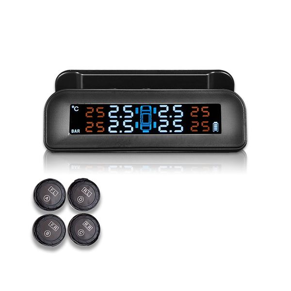 

2019 car tire pressure monitoring system solar power wireless tpms real-time displays csl88