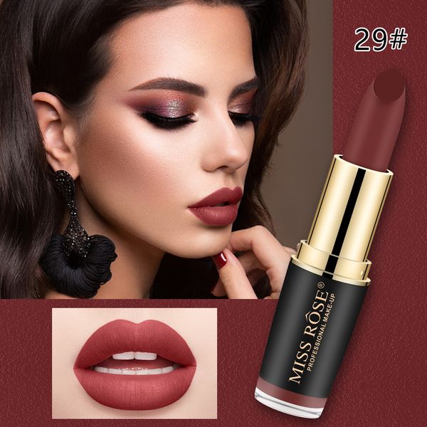 

new miss rose professional matte lipstick lasting waterproof makeup maquillaje lip stick red lipstick cosmetic tslm1