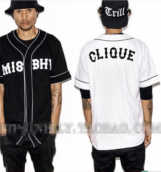 

misbhv knyew 07 бейсбол футболка джерси тренд мода хип-хоп мужчины женщины пары спортивные хлопчатобумажные футболки, White;black
