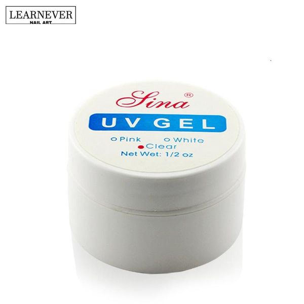 

laernever 1pc pink clear white nail art salon strong uv glue lot builder gel manicure diy nxj5751 x7w2, Red;pink