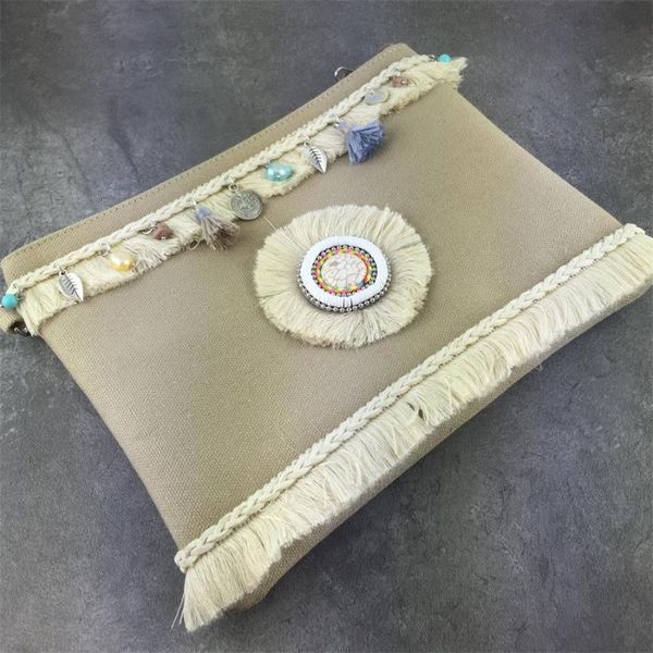 

нового fringe урожай женщины ткань сумка дизайнерской boho мешок рук малой кисточка stud женщина сумка люкс кошельки