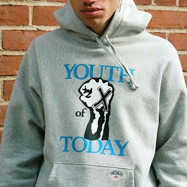 

youth of today logo noah x letter printed hoodie fashion cotton crewneck hooded sweater couples women men's designer hoodies hfkywy022, Black