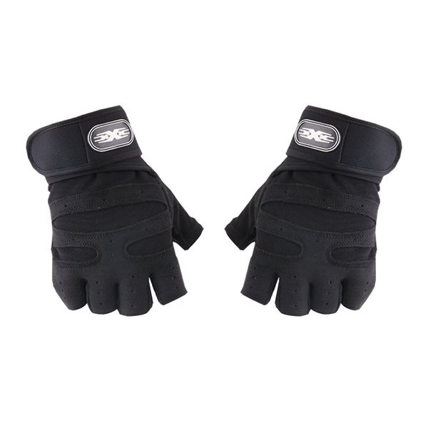 

weight lifting gym gloves training fitness wrist wrap workout exercise sports black, Black;red