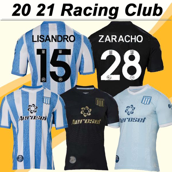

20 21 racing club rojas barbona mens soccer jerseys lisandro cvitanich zaracho home away 3rd football shirt short sleeve uniforms, Black;yellow