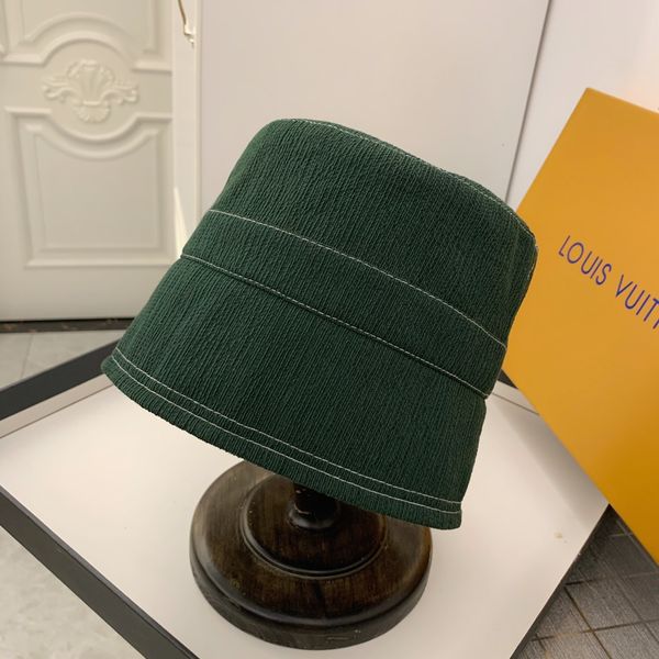 

light plate sewing bucket cap, small bucket. fashion trend new choice, Blue;gray