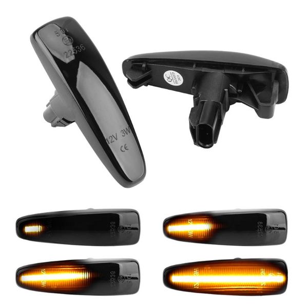 

2pcs amber dynamic led fender side marker turn signal light marker lamp for mitsubishi lancer evo x outlander sport mirage 2014+