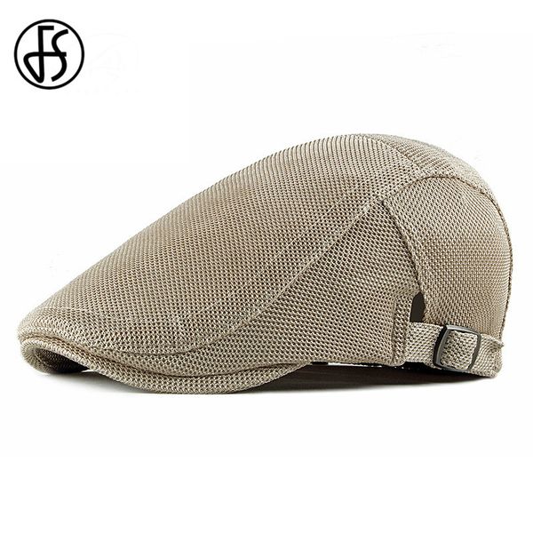 

fs summer spring men's cap ultra-thin breathable berets for men women elegant women's flat caps beret ladies couple hat new, Blue;gray