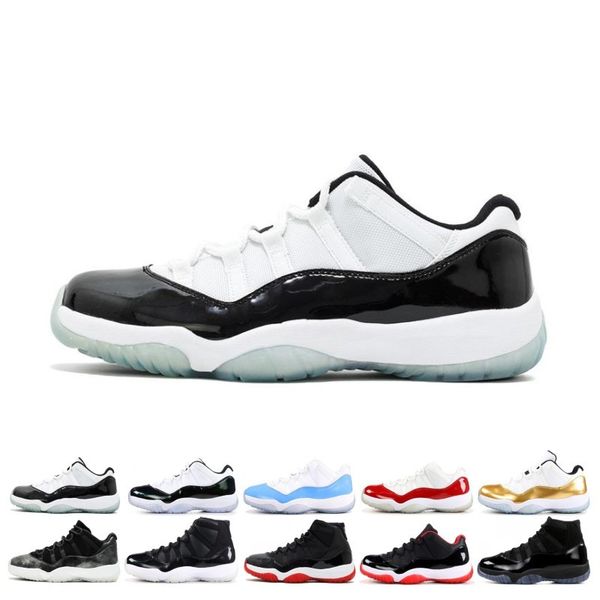 

Hot Concord High 45 Platinum Tint 11 XI 11s Cap and Gown Mens Basketball Shoes PRM Heiress Gym Red Space Jams Bred women men sports Sneakers