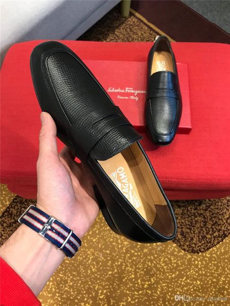 

18fw men платье бизнес обувь заостренный носок люксовые бренды известный кисточкой итальянской обуви мужской формальных квартир моды оксфорд, Black