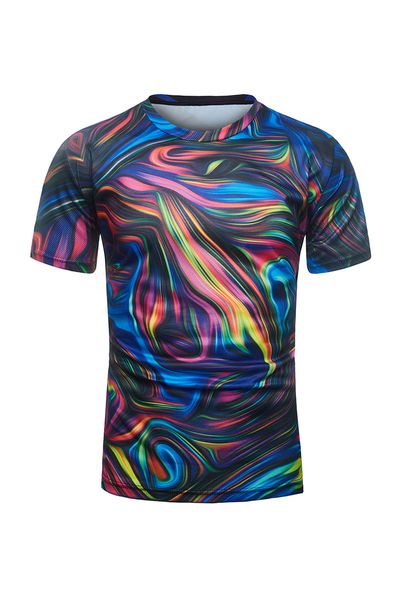 

mens летний дизайнер красочные tshirts 3d printed с коротким рукавом мужской тройники пуловер мода повседневная одежда мальчиков, White;black