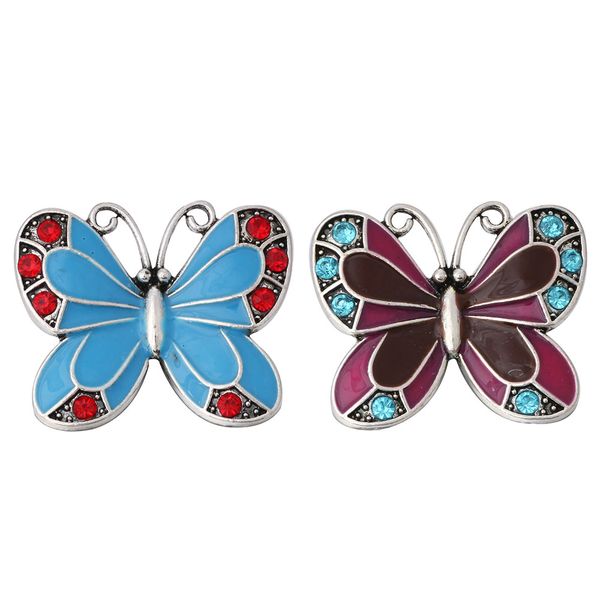 

5pcs/lot new mixed snap jewelry butterfly silve metal 18mm snap buttons for women leather 18mm bracelet necklace, Golden;silver