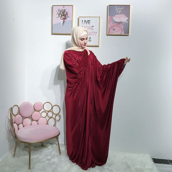 

open abaya kimono hijab muslim dress turkish islamic clothing abayas for women djelaba femme caftan dubai kaftan robe musulman, Red