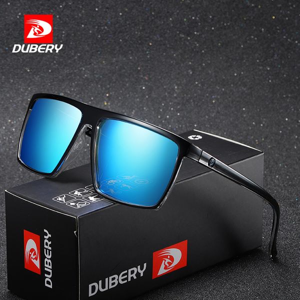 

dubery vintage sunglasses polarized men's sun glasses for men driving black square oculos male 8 colors model 369, White;black