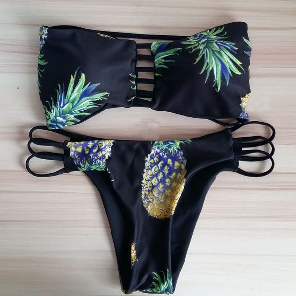 

swimwear for women womens swimming suit bikini swimsuit 2019 swimwear women bikini set bra pineapple swimsuit push up swimwear, White;black