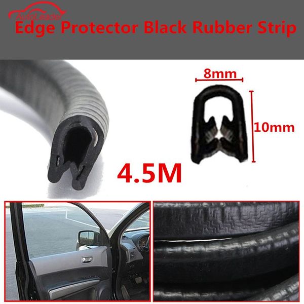 

4.5 m black car edge protector u-shaped rubber auto door noise insulation anti-dust soundproof sealing strips trim
