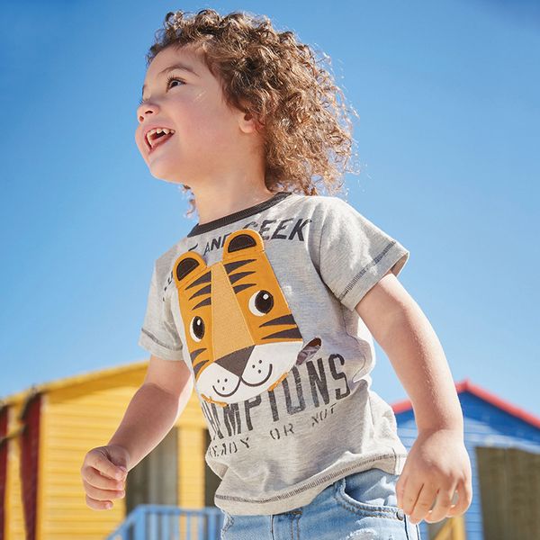 

kid's clothing summer new children's clothing knitted cotton short-sleeved printed boy t-shirt
