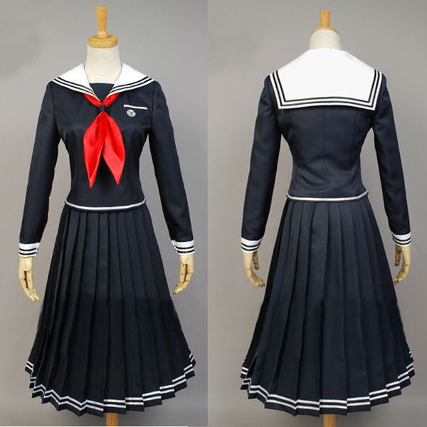 

danganronpa dangan-ronpa 2 fukawa toko cosplay costume school uniform costume, Black