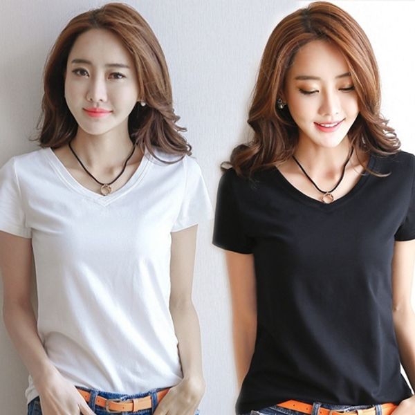 

new style spring and summer women's short sleeve 2020 short-sleeved body t-shirt crew neck base shirt versatile half sleeve, White