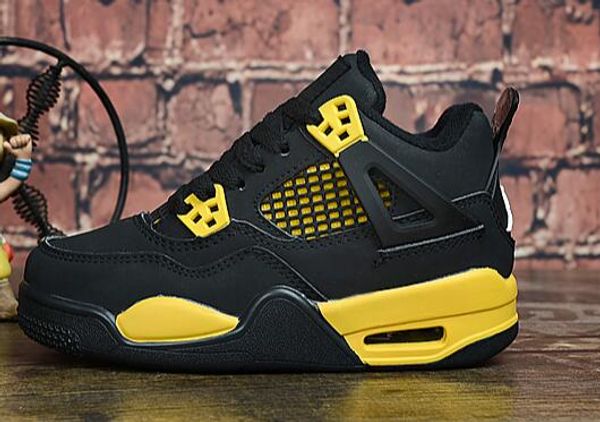 

baby kids shoes sneakers 4 4s gym red chicago white black pink blue yellow 4s shoes for boys girls baby kids with box