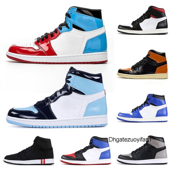 

2020 mens basketball shoes og 1 bred banned obsidian unc game royal athletics sneaker 3 mens sport trainer