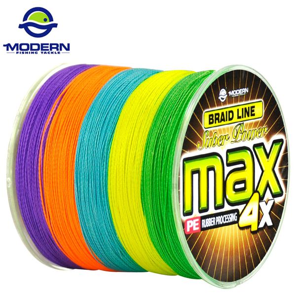 

500m modern fishing rope max series multicolor 10m 1 color mulifilament pe braided fishing line 4 strands braided wires