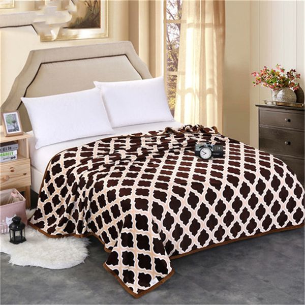 

high density winter fleece blanket throw on sofa bed plane sleeping sofa plaid bedspread portable