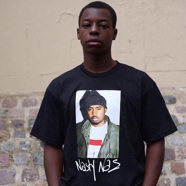 

17fw p cotton mens designer tshirt nasty nas rapier fashion men women couple print crew neck short-sleeved t-shirt, White;black