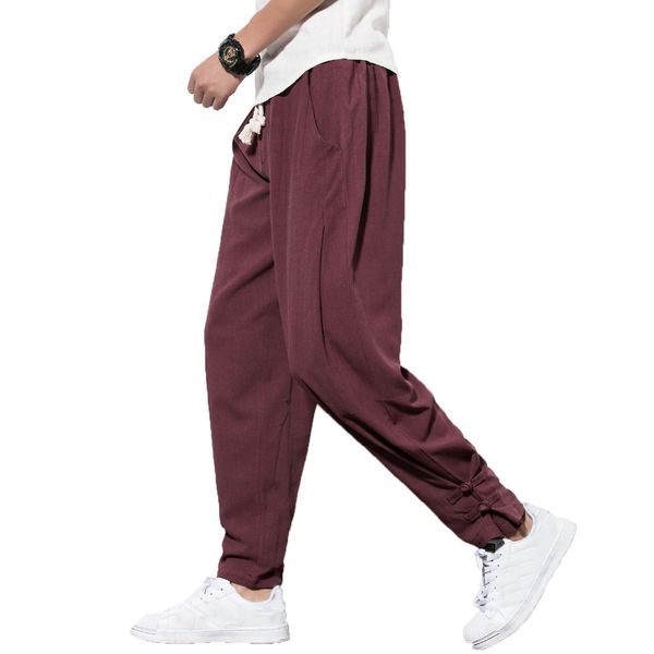 

2019 new harem pants men casual sweatpants elastic waist plus size brand clothing mens joggers pants hip hop trousers for man, Black