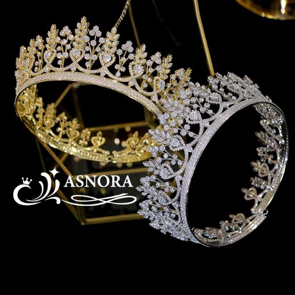 

large round tiaras wedding headdress ceremony accessories princess birthday crown bride other, Golden;white