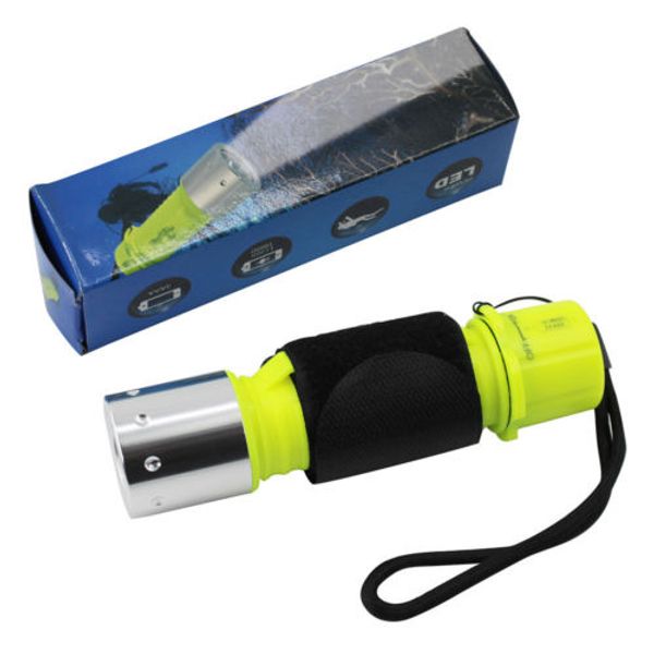 

underwater 25m diving flashlight t6 led torch light 18650 rechargeable waterproof lamp for camping hunting dhl