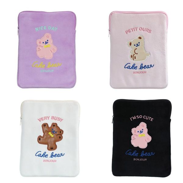 

multifunctional lapsleeve case bag cartoon pattern embroidery pouch cover for 11in 10.5in 9.7in tablet