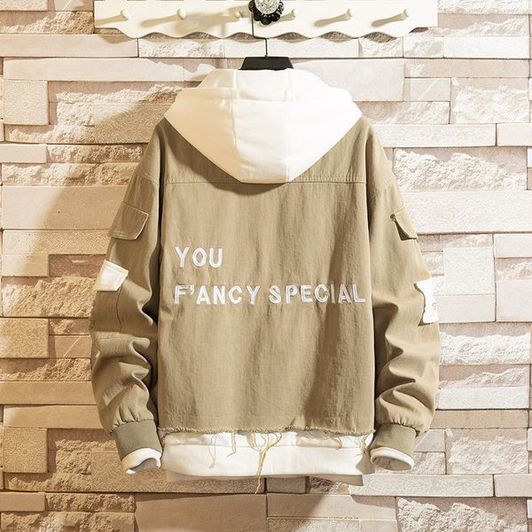 

spring new denim jacket men fashion washed solid color casual hooded jacket man streetwear hip hop loose bomber male, Black;brown