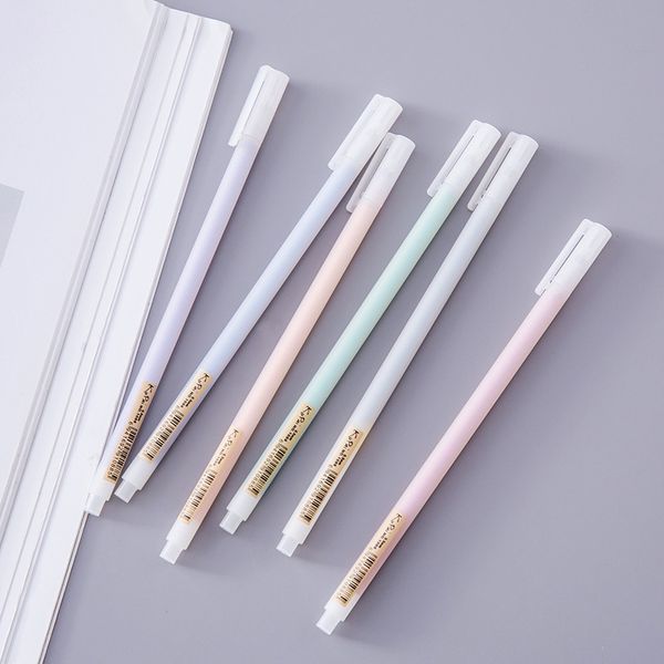 

6 pics fashionable color pen for office stationery netural student writing gel pens