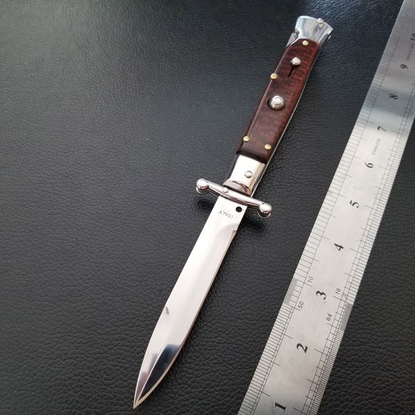 

TheOne 9" итальянский стилет Swinguard Snakewood зеркало лезвие