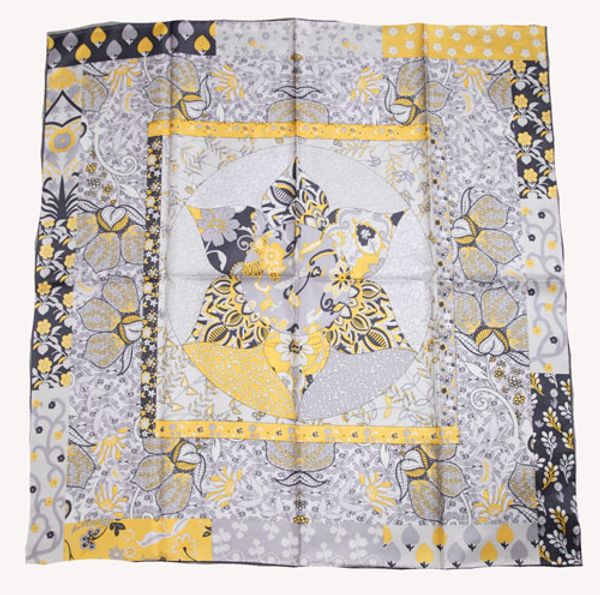 

elegant handmade brand 100%twill silk scarf twic-149429, Blue;gray