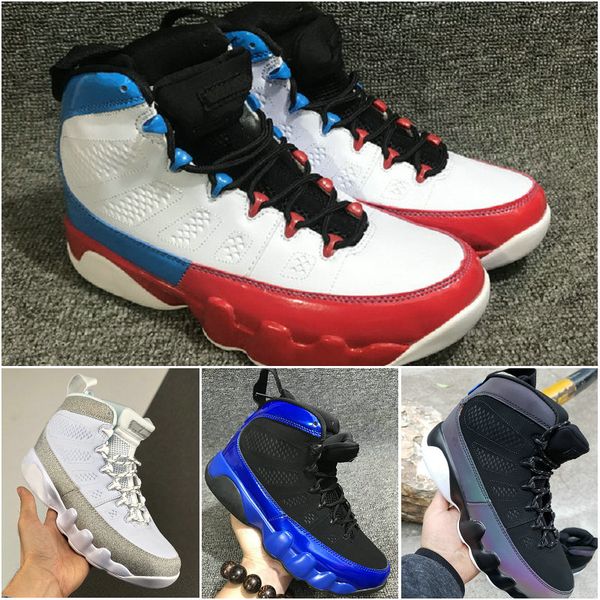 

2020 jumpman 9 3m reflective chameleon racer blue metallic silver gym red white men basketball shoes 9s mens trainers sport sneakers size 13