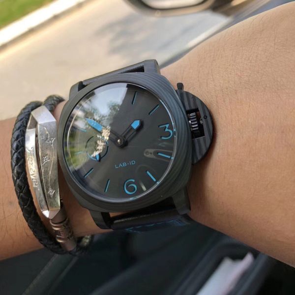 

Late t royal tyle men 039 navy 1950 automatic mechanical watch 47mm apphire gla black ca e tran parent back fa hion 01616 men 039