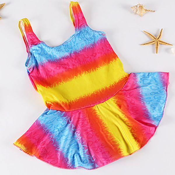 

baby girl one piece swimwear swimwear dress sunsuit открытый плавательный бассейн летняя пляжная одежда наряд для детей (случайный узор