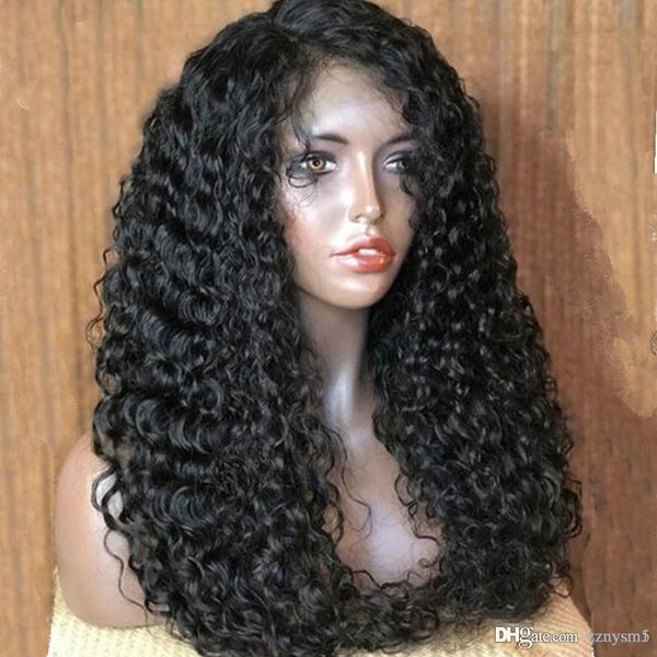 

полный высокотемпературные проволочные парики вьющиеся бразильские высокотемпературные проволочные парики отбеленные узлы предварительно сор, Black