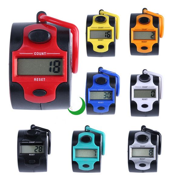 

1000pcs digital counter muslim 5-digit counters 0-99999 hand tally counters tester meter work with ag13 cell battery 8 colors
