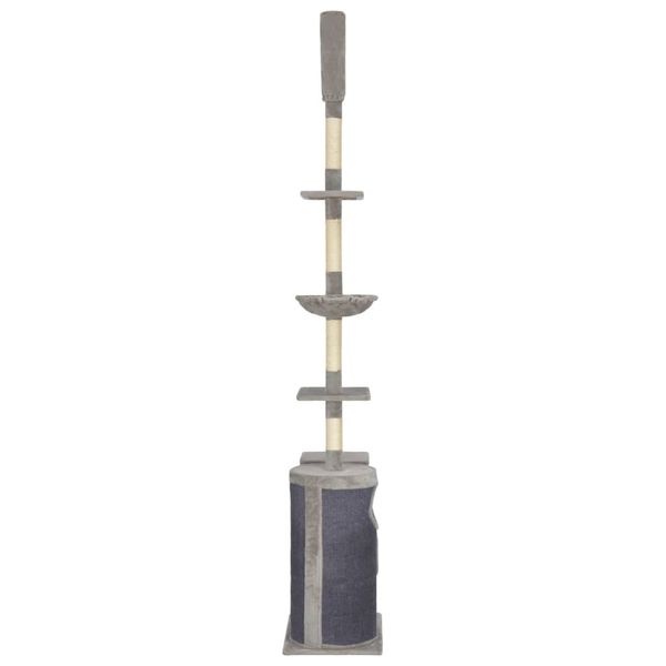 

cat tree with sisal scratching columns gray 260 cm