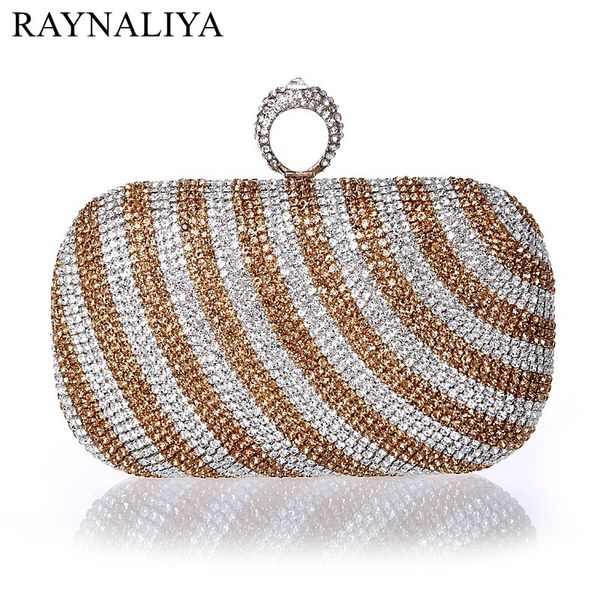 

beaded women evening bags diamonds purse day clutches metal finger ring rhinestones handbags for party wedding bags sfx-a0013