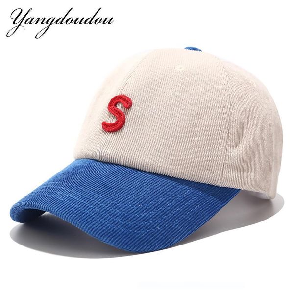 

yangdoudou вельвет бейсбольная кепка письма сшивание с регулируемой женщины шляпа свободного покроя кепка шляпа путешествия крышка шляпа gor, Blue;gray