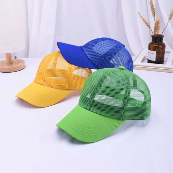 Fashion Wild Fluorescente Mesh Hat Summer Travel Outdoor Visiera traspirante Berretto da baseball Street Lovers Cappello da sole Truck Cap personalizzabile