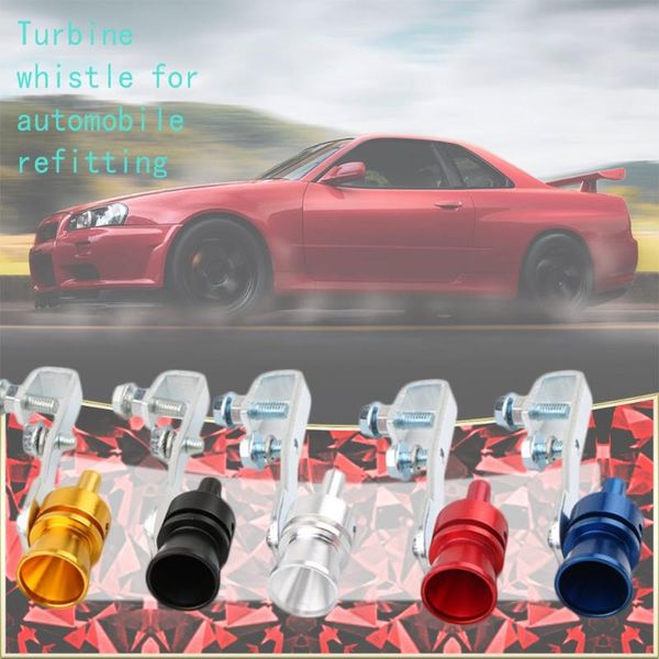 

universal turbo sound whistle exhaust pipe tailpipe fake blow-off valve simulator aluminum car accessories