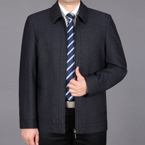 

new arrival fashion spring autumn casual coat jackets blazers zipper mens overcoat winter size m l  2xl 3xl, Black