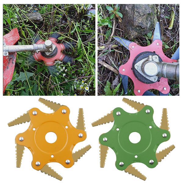 

lawn mower accessory 6 steel sawtooth garden blade manganese steel grass trimmer brush cutter head garden or agricultural use