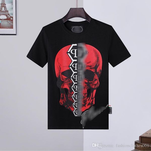 

mens designer t shirts mens skull t-shirt printing t shirt tees shoes designer bag slipper phillip plain phillip plain pp yy01, Black;brown
