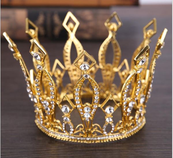 

golden crown bride round circle crown crown head ornament, Silver